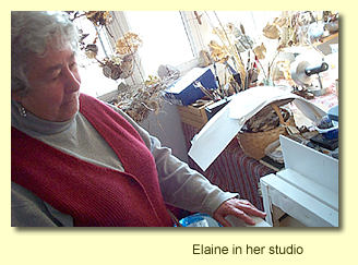 Elaine Amyot in her studio